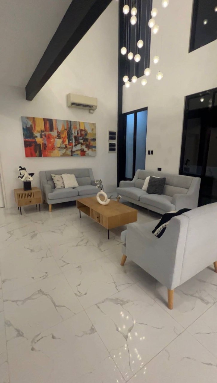 Open-plan villa lounge